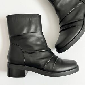 ABEO Traverse Scrunch 3803 Boots Black Leather Mid-Calf 9